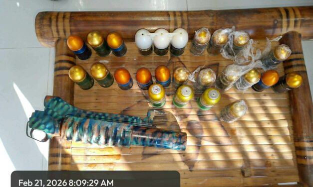 Grenade launcher, bala gin-turnover sa Sara Municipal Police Station