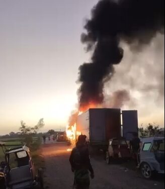 Wing van nasunog sa Zarraga; pahinante nga nagakatulog patay sang wala nakaguwa