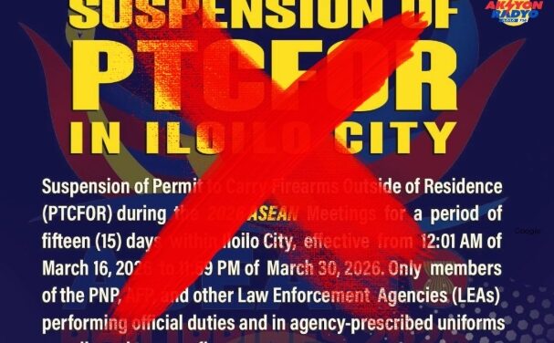 Gun ban sa Iloilo City kanselahon tungod gin-isol ang ASEAN meetings