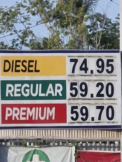 Presyo sang krudo nagahamboy na sa P75 kag P70 kada litro sa gas stations sa Santa Barbara, Leganes kag Zarraga