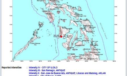 Iloilo City kag pila ka banwa sa Iloilo province gintay-ug sang magnitude 4.8 nga linog las 6:13 subong nga gab-i