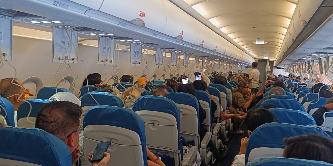 Dumaguete-Manila flight nag-emergency landing sa Iloilo International Airport; pila ka pasahero naglain ang pamatyag tungod sa “insufficient oxygen supply”