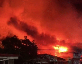 5 ka mga balay nasunog sa Sara; bedridden nga senior citizen napatay sang na-trap sa nagakasunog nga balay