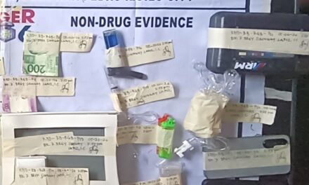 Magpakaisa nga taga-Banate nakuhaan sang P1.5 million nga balor sang suspected shabu sa Lapuz; illegal drugs ginatago sa libro