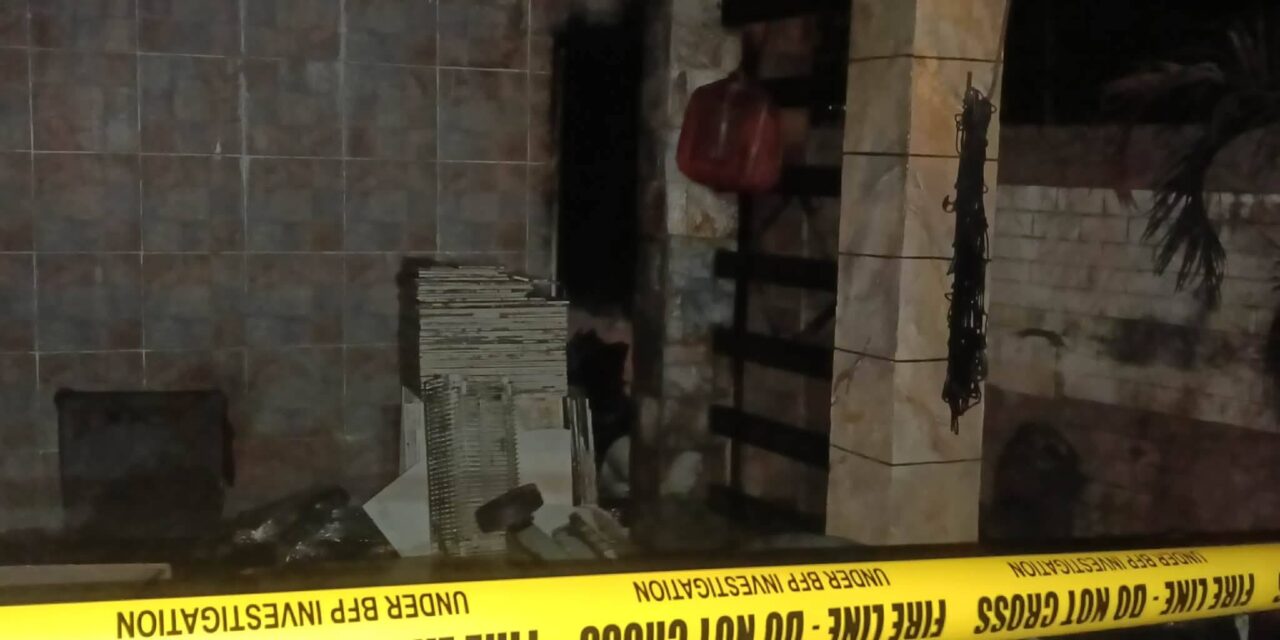 Bodega sang plastic kag tela sa Estancia, nasunog