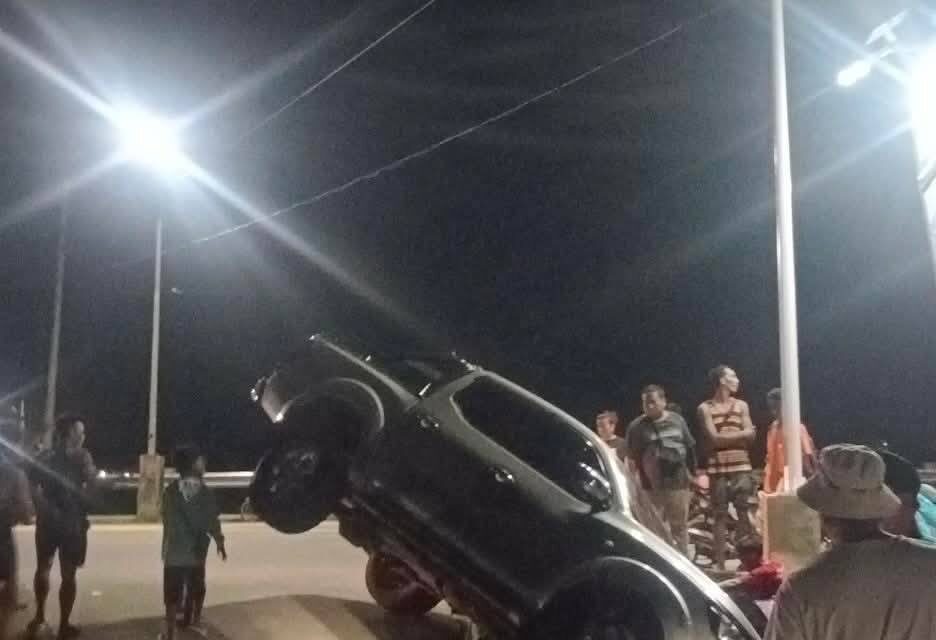 Pick up nahulog sa talamnan sa Radial Road sakup sang Leganes