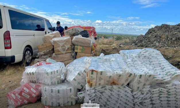 Masobra 6,000 ka reams sang nagakalain-lain nga smuggled nga sigarilyo, gin-dispose sa Calajunan, Mandurriao