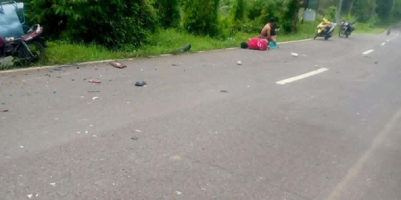 Angkas patay, 3 pilason sang nabungguan sang pick-up ang motorsiklo kag tricycle sa Bingawan; driver nadakpan