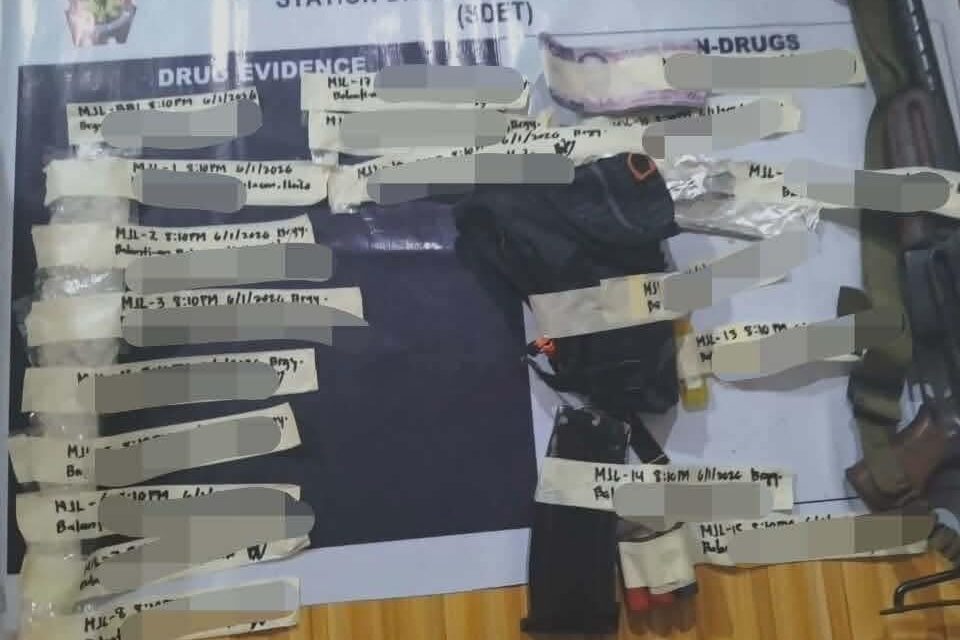 P3.3 million nga balor sang suspected shabu, pusil na-recover sa drug bust operation sa Balasan; menor-de-edad lakip sa mga nadakpan