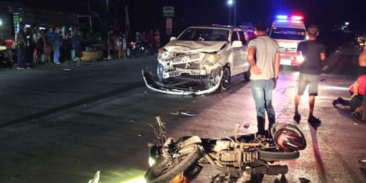 Driver sang motorsiklo patay sang nakabunggo sa Toyota pickup sa Santa Barbara