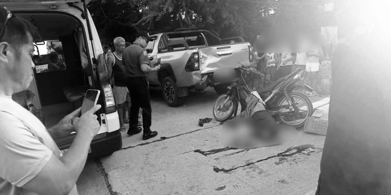 Amay patay, bata pilason sang nakabunggo ang ginasakyan nga motorsiklo sa naka-park nga pickup sa San Dionisio