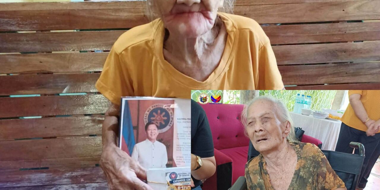 2 ka centenarians sa Passi City nakabaton sang tag-P100k nga cash gift