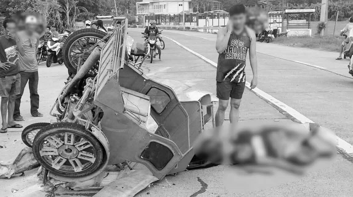 Tricycle nagbaliskad sang nabungguan sang awto sa Brgy. Batiti, Concepcion