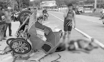 Tricycle nagbaliskad sang nabungguan sang awto sa Brgy. Batiti, Concepcion