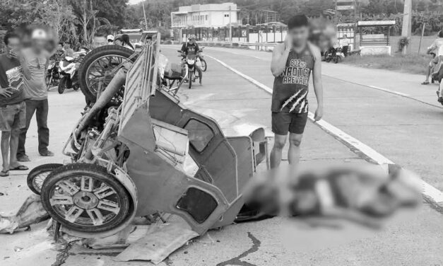 Tricycle nagbaliskad sang nabungguan sang awto sa Brgy. Batiti, Concepcion