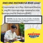 Pag-postpone sang November 2, 2026 Barangay & SK elections pirmado na ni President Ferdinand Marcos, Jr.