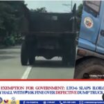 Dump truck sang City Government nga wala sang plate number, official seal kag defective brake lights ginpamulta sang LTO 6
