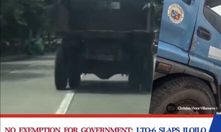 Dump truck sang City Government nga wala sang plate number, official seal kag defective brake lights ginpamulta sang LTO 6