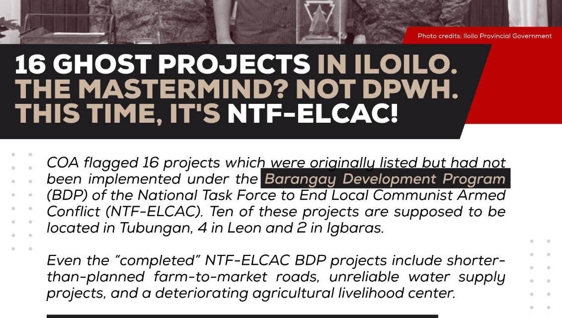 16 ka “ghost” projects sa idalom sang NTF-ELCAC natukiban sa Iloilo province – BAYAN Panay