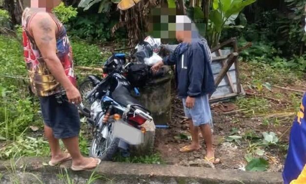 Motorsiklo nahulog sa kanal sa Passi City; magpamilya nga sakay pilason