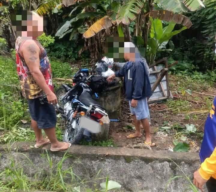 Motorsiklo nahulog sa kanal sa Passi City; magpamilya nga sakay pilason