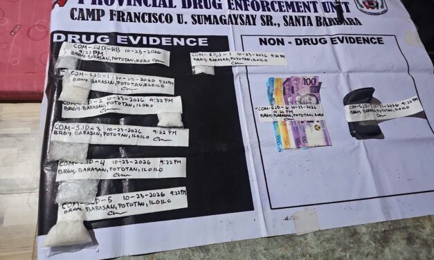 Masobra ₱1 million nga balor sang suspected shabu na-recover sa drug buy bust operation sa Pototan